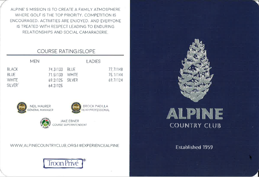 Alpine Scorecard